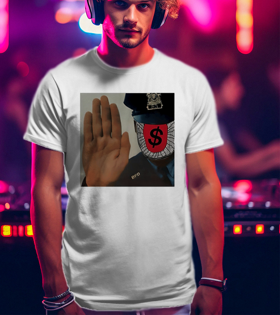 Angel Dust C2tt Album BPD Officer Dollar Symbol Face T-Shirt