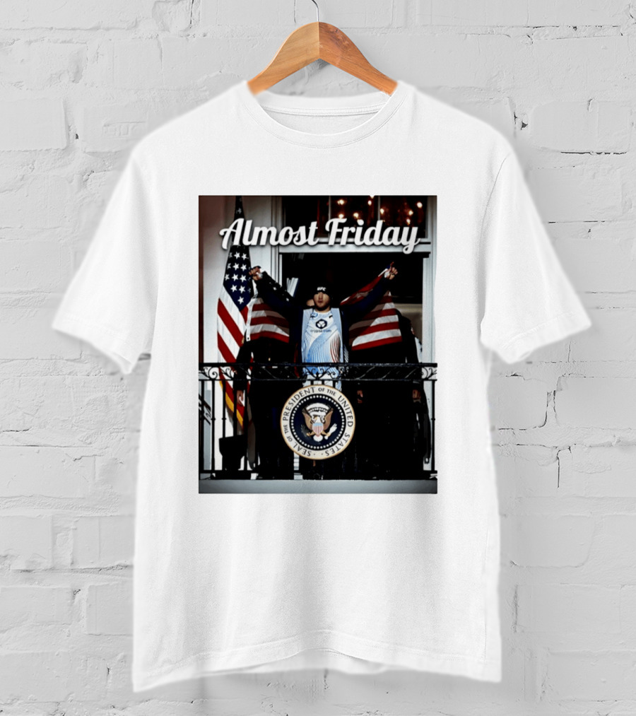 Almost Friday UFC White House Presidential Seal USA Flag T-Shirt