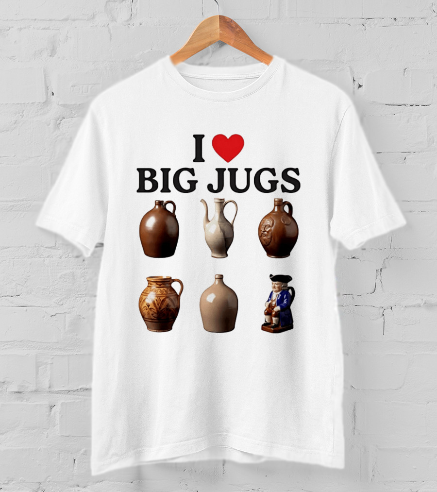 I Love Big Jugs Pottery Enthusiast Humor Collectible Jars And Figurine T-Shirt