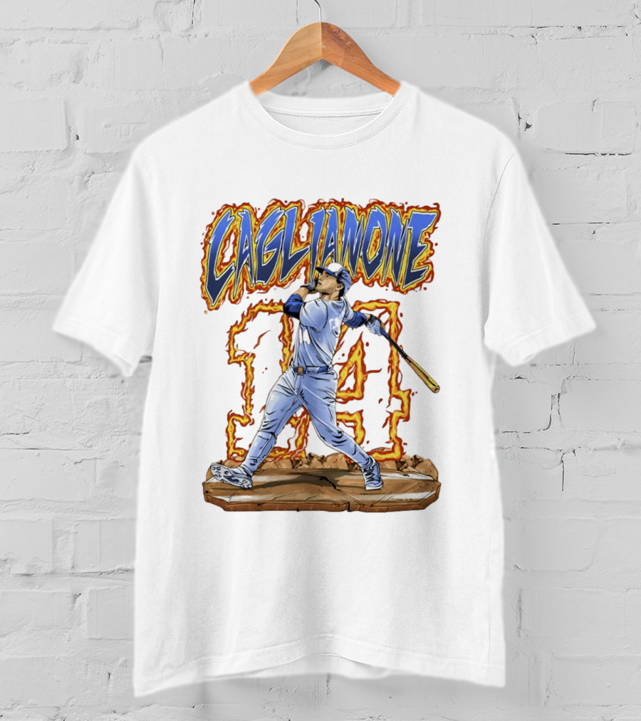 Caglianone Number 14 Kansas City Royals Baseball Player T-Shirt