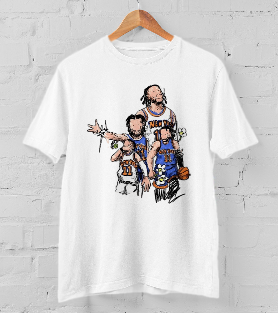 Jalen Brunson New York Knicks Basketball Players 11 Floral T-Shirt