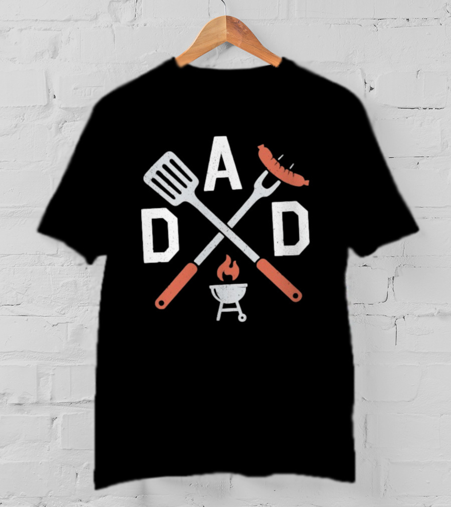 BBQ Grill Dad Tools Sausage Spatula Fork T-Shirt