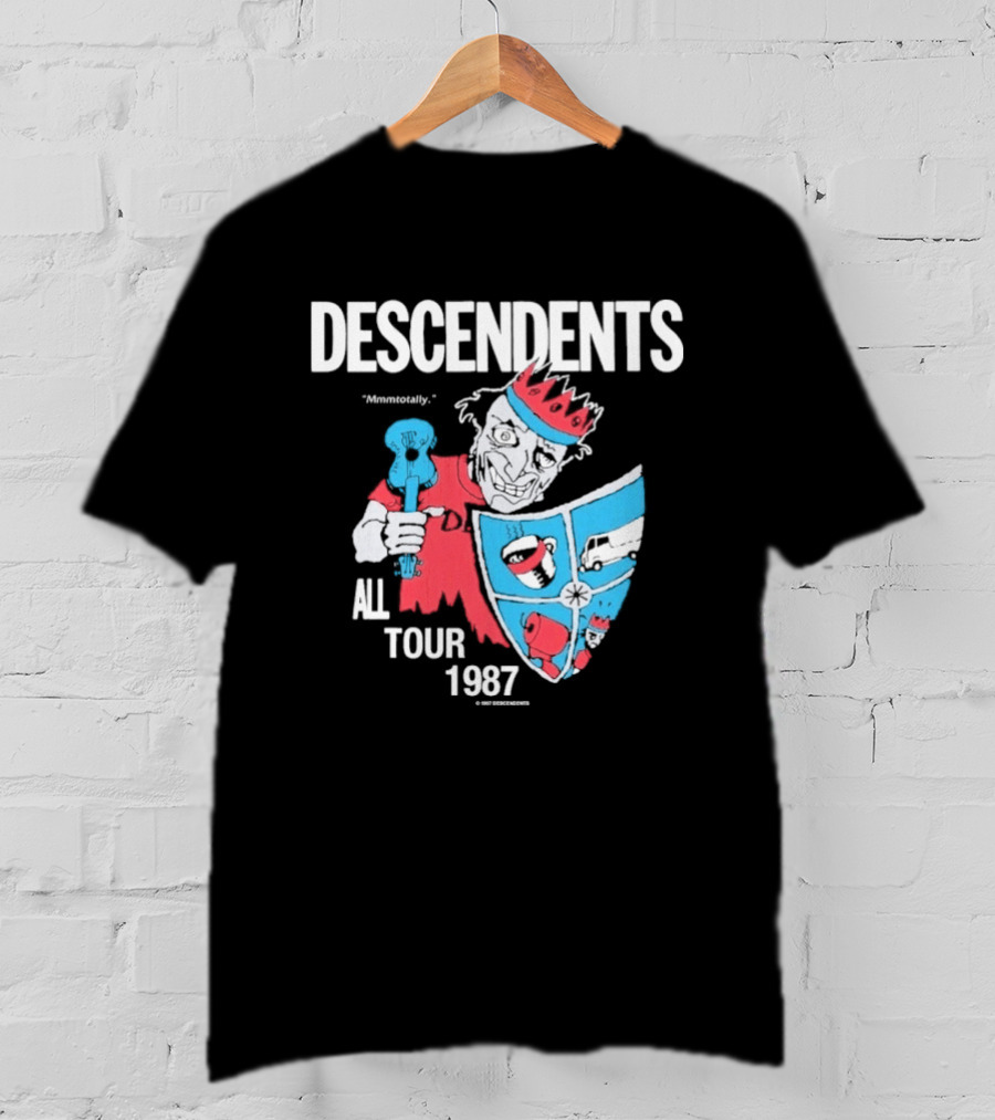 Descendents All Tour 1987 Jester Graphic With Shield And Scepter T-Shirt