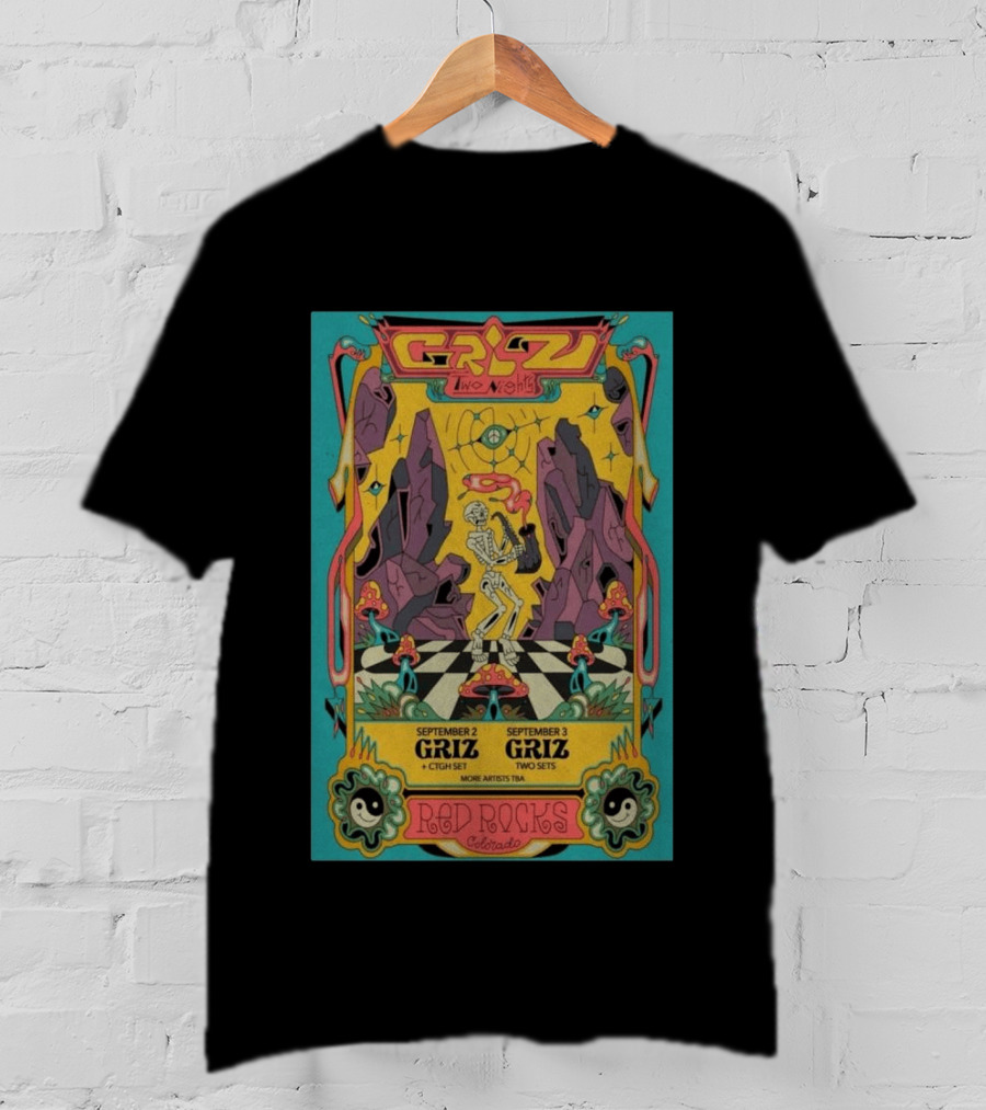 GRiZ Two Nights Red Rocks September 2 3 2026 Colorado Event T-Shirt