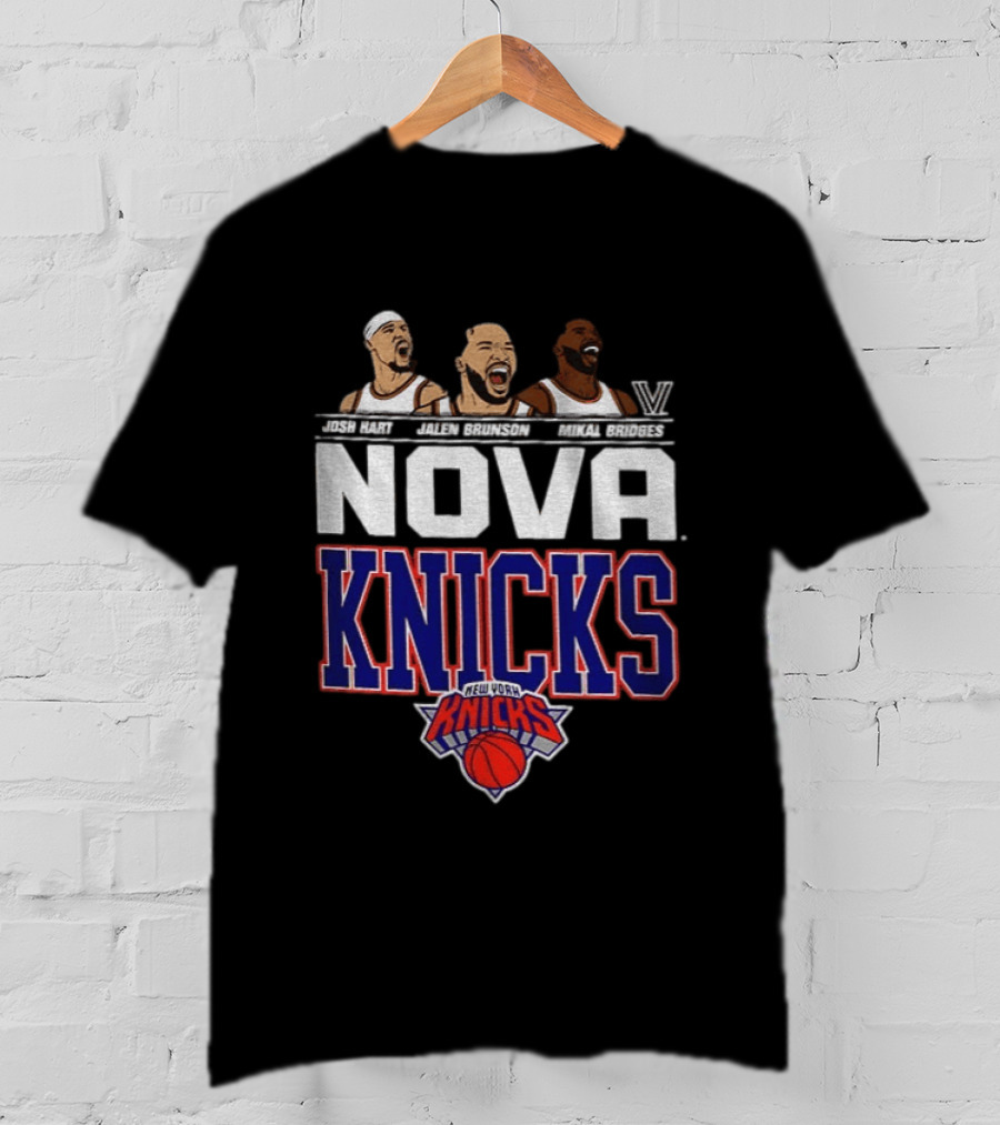 Josh Hart Jalen Brunson Mikal Bridges Nova Knicks New York Basketball T-Shirt