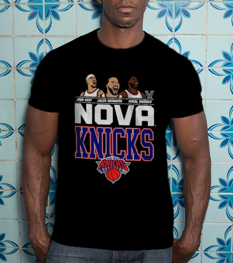 Josh Hart Jalen Brunson Mikal Bridges Nova Knicks New York Basketball T-Shirt