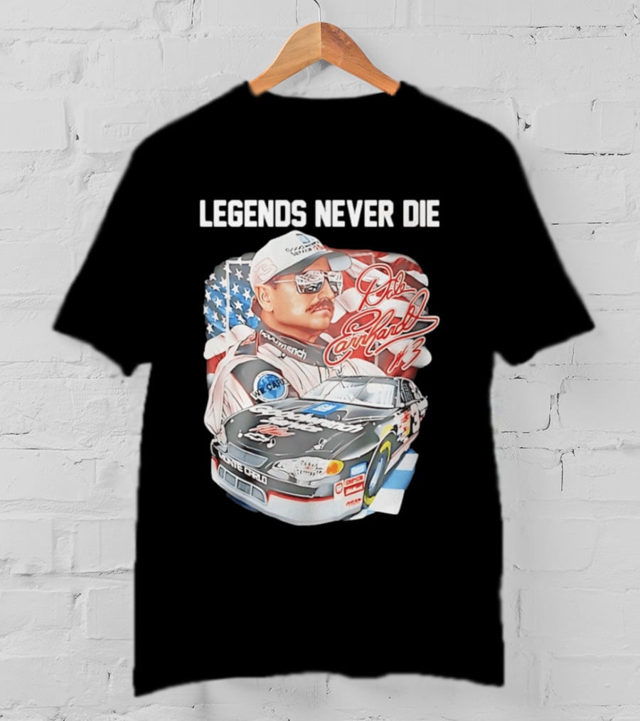 Legends Never Die Dale Earnhardt Monte Carlo Racing Number 3 T-Shirt