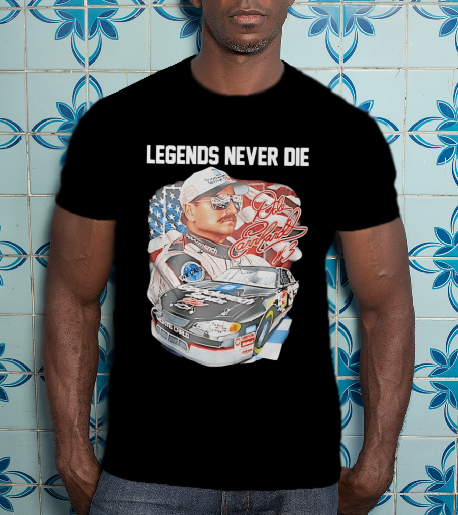 Legends Never Die Dale Earnhardt Monte Carlo Racing Number 3 T-Shirt