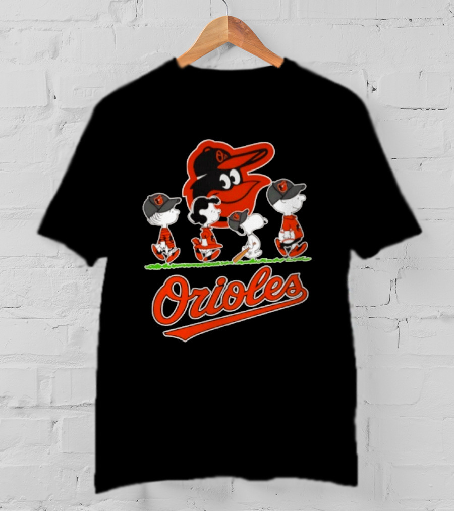 Baltimore Orioles Snoopy Charlie Brown Lucy Linus Abbey Road 2026 T-Shirt