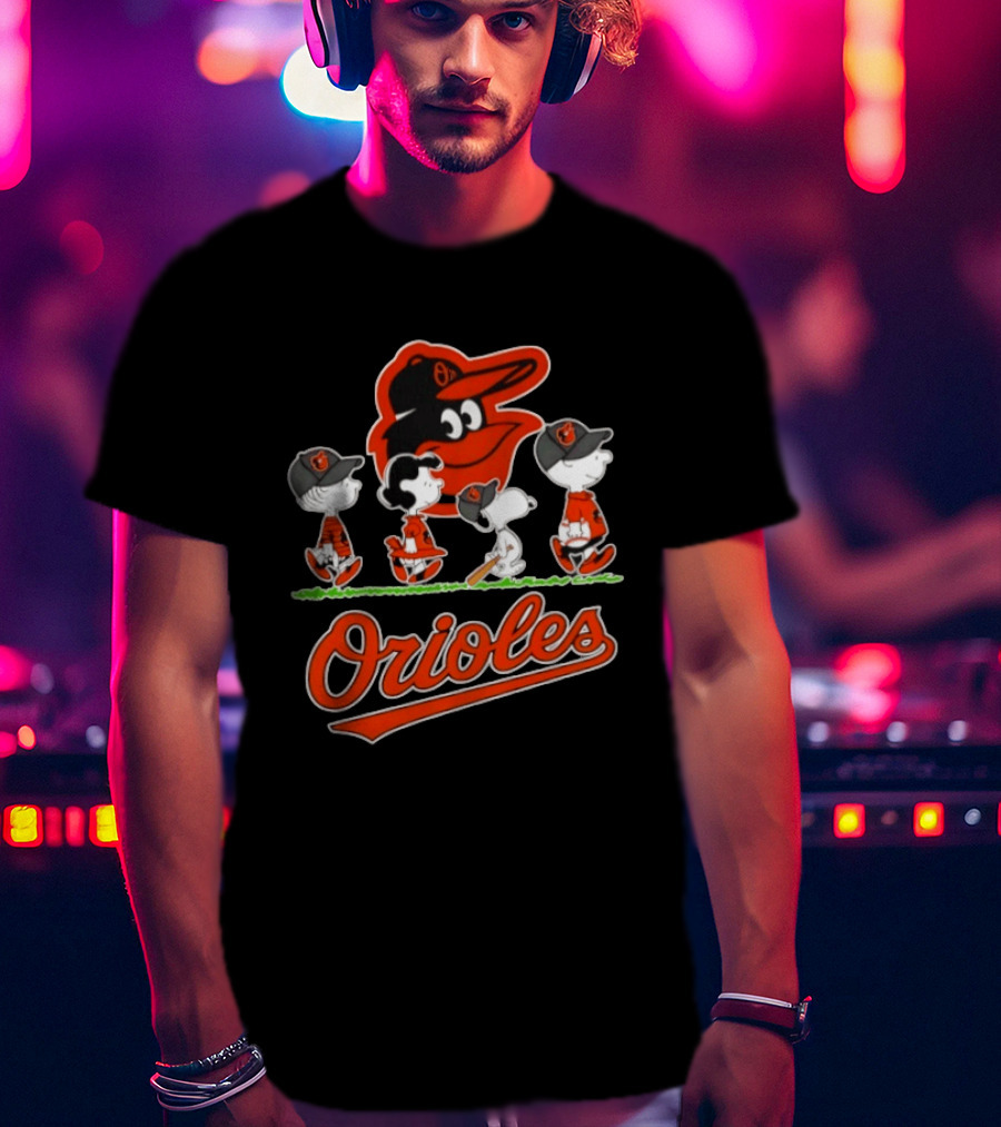 Baltimore Orioles Snoopy Charlie Brown Lucy Linus Abbey Road 2026 T-Shirt