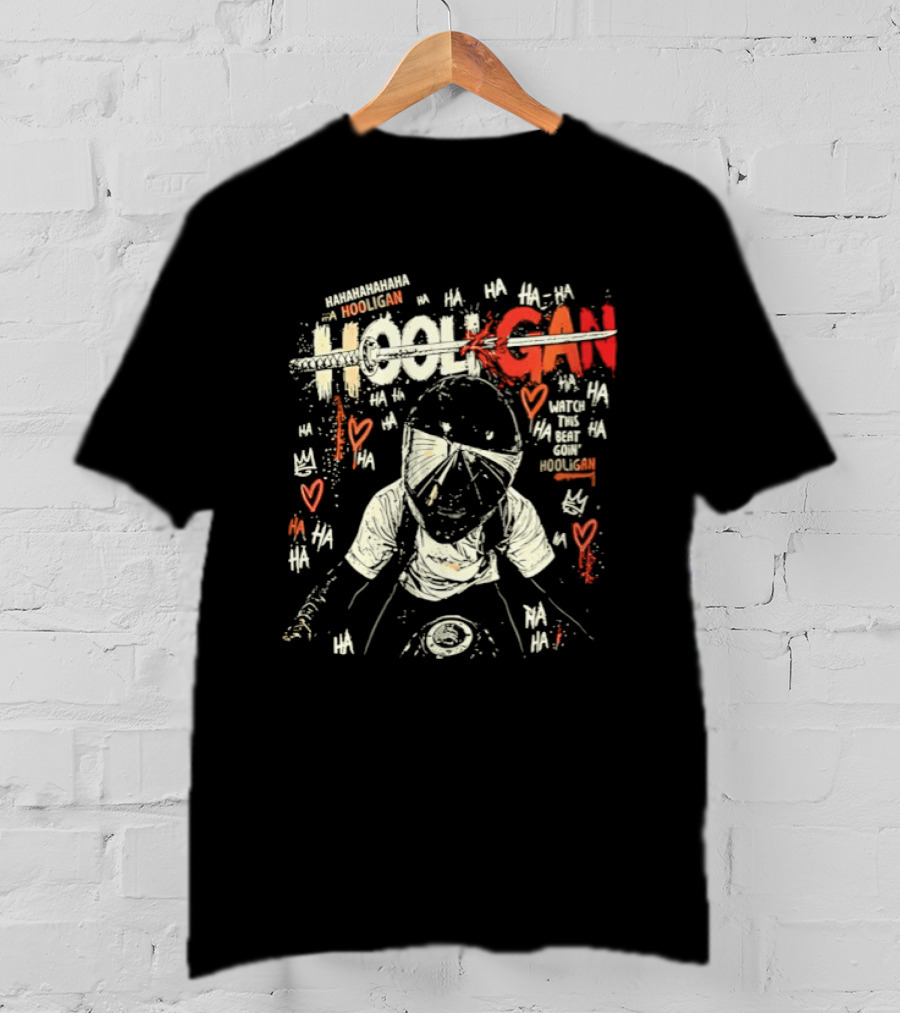 Biker Hooligan This Beat Go In Hooligan Love Hearts T-Shirt