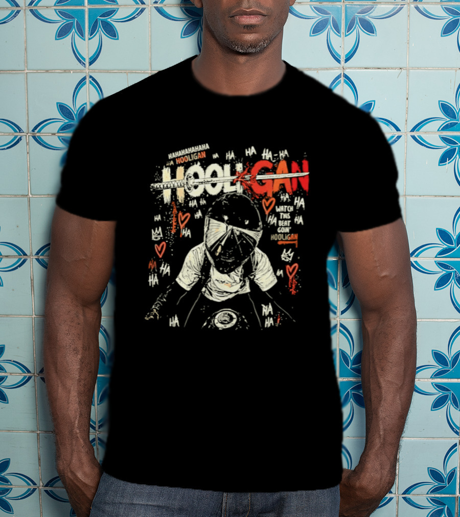 Biker Hooligan This Beat Go In Hooligan Love Hearts T-Shirt