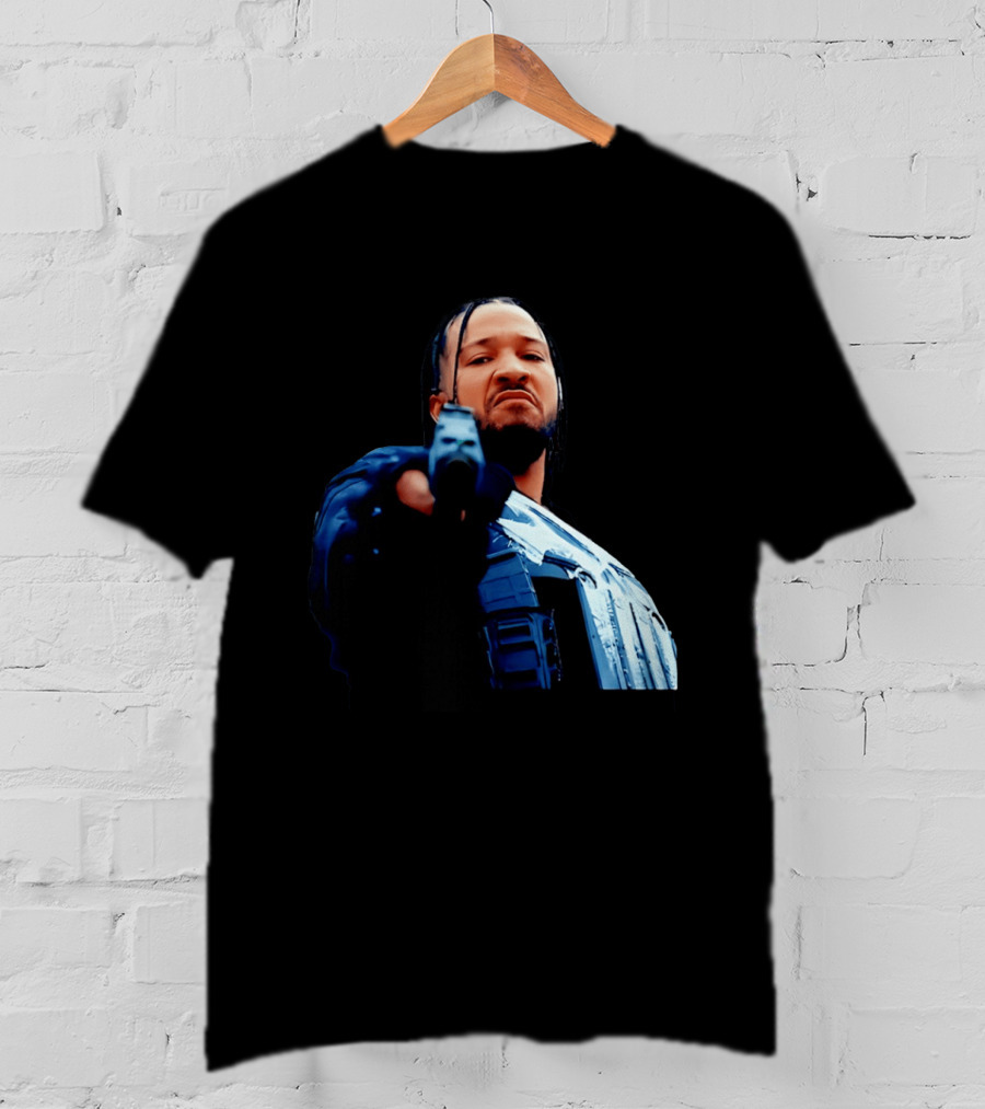 Jalen Brunson Gangster New York Knicks NBA Basketball Gun Image T-Shirt