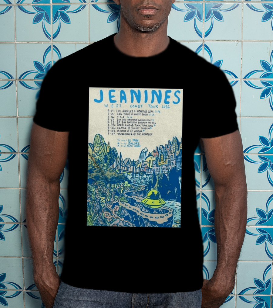 JEANINES West Coast Tour 2026 Cities And Venues T-Shirt