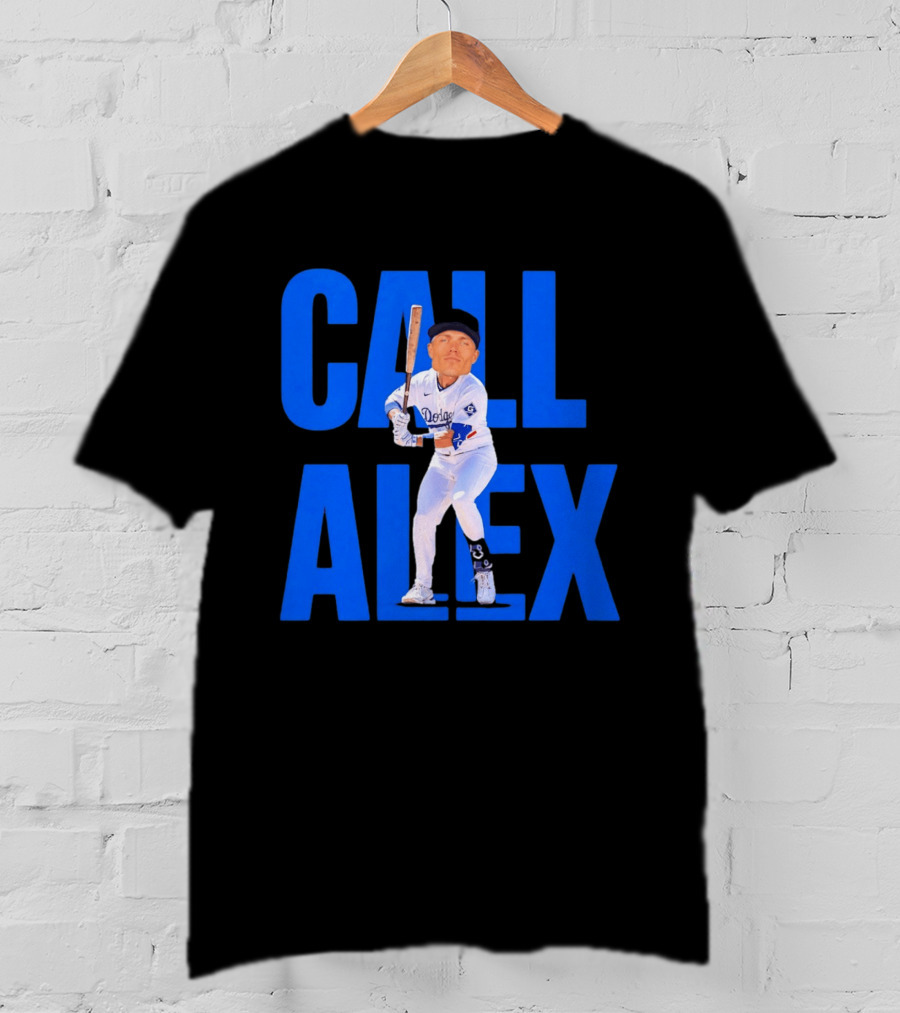 Call Alex Los Angeles Dodgers Baseball Player Caricature T-Shirt