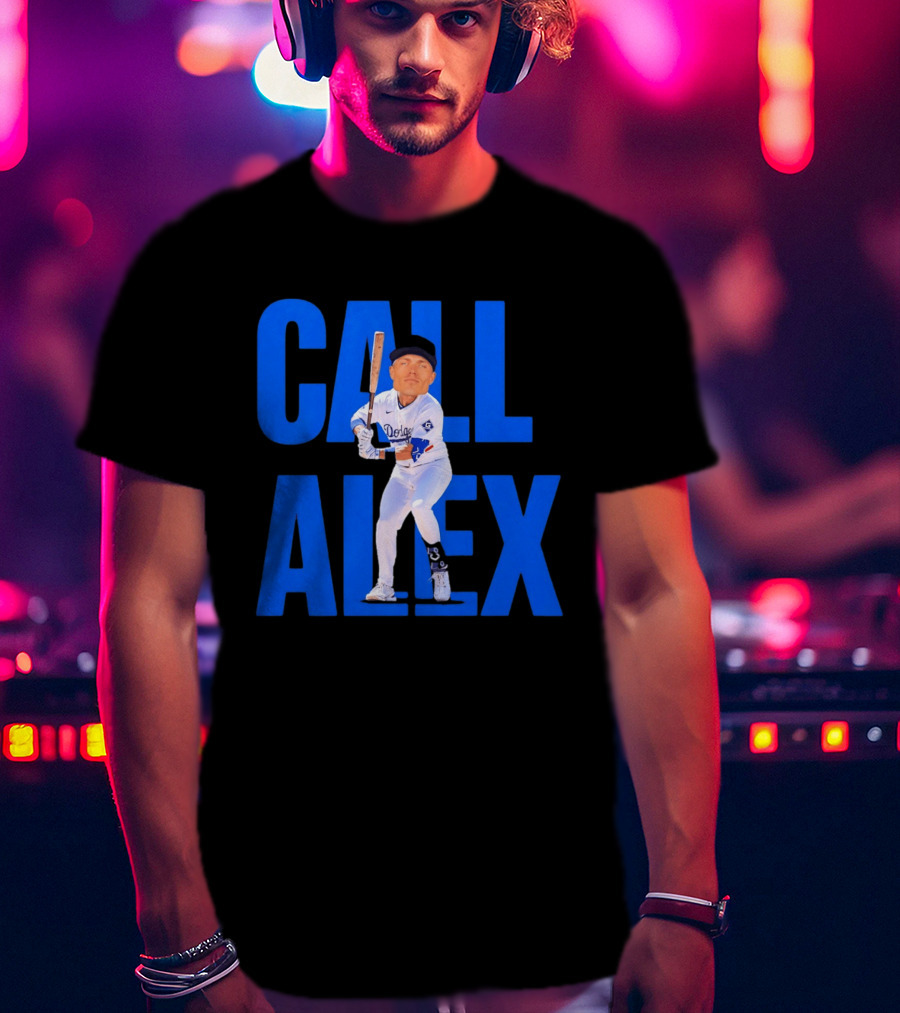 Call Alex Los Angeles Dodgers Baseball Player Caricature T-Shirt