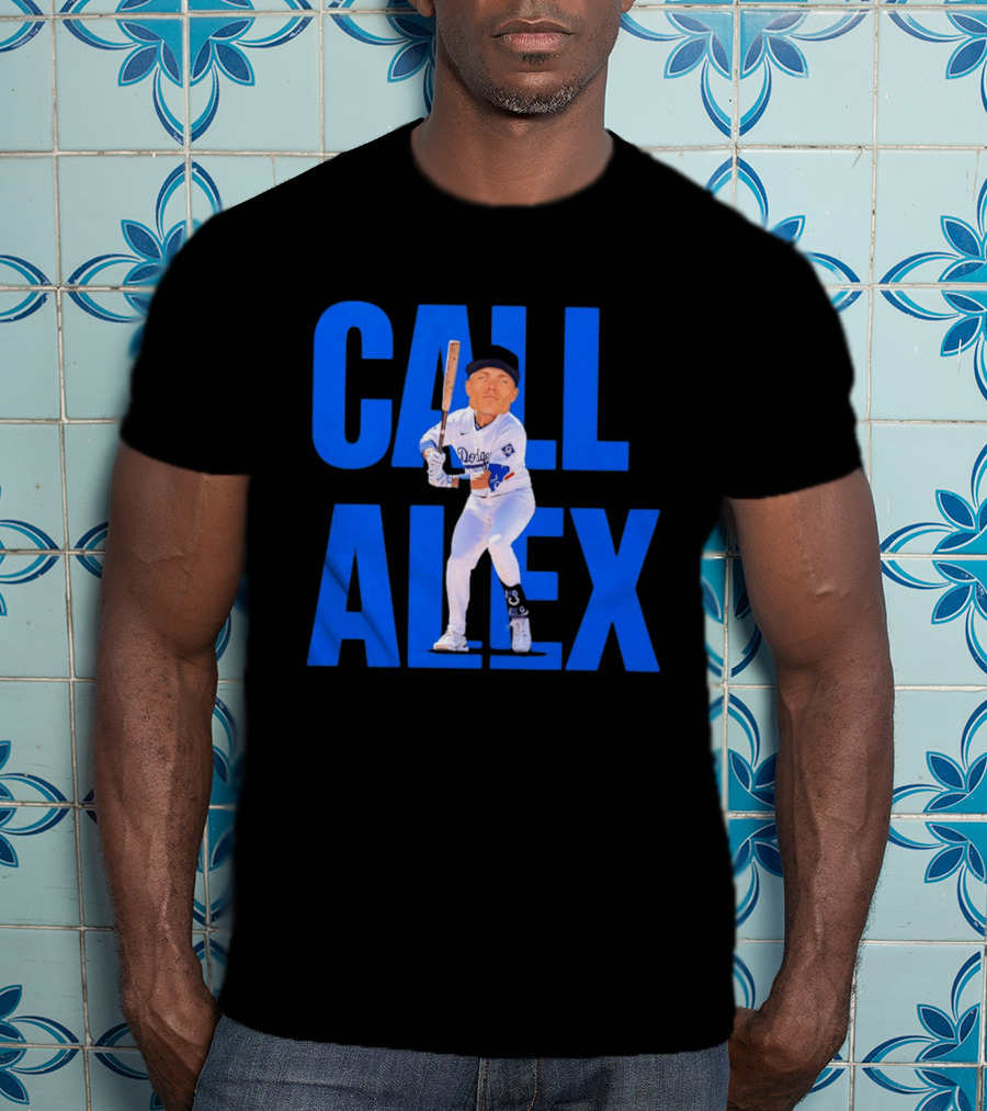 Call Alex Los Angeles Dodgers Baseball Player Caricature T-Shirt