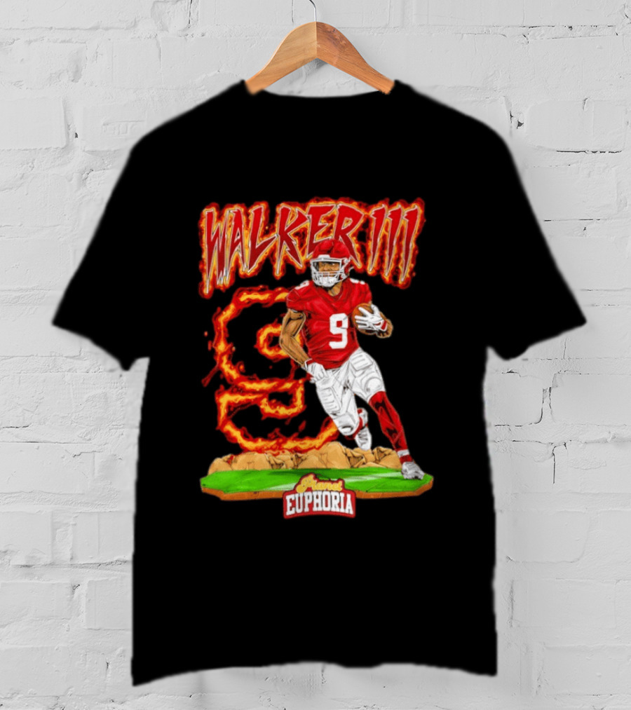 Walker III Kenneth 9 Kansas City Chiefs Flame Euphoria T-Shirt