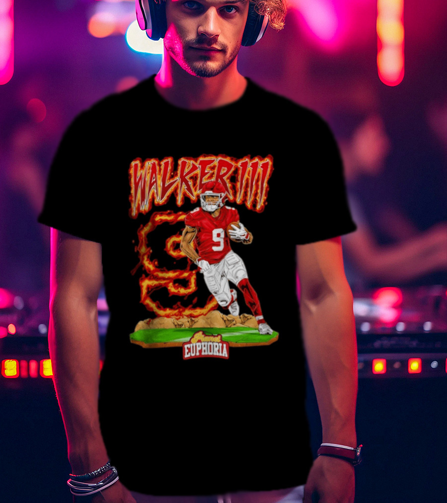 Walker III Kenneth 9 Kansas City Chiefs Flame Euphoria T-Shirt