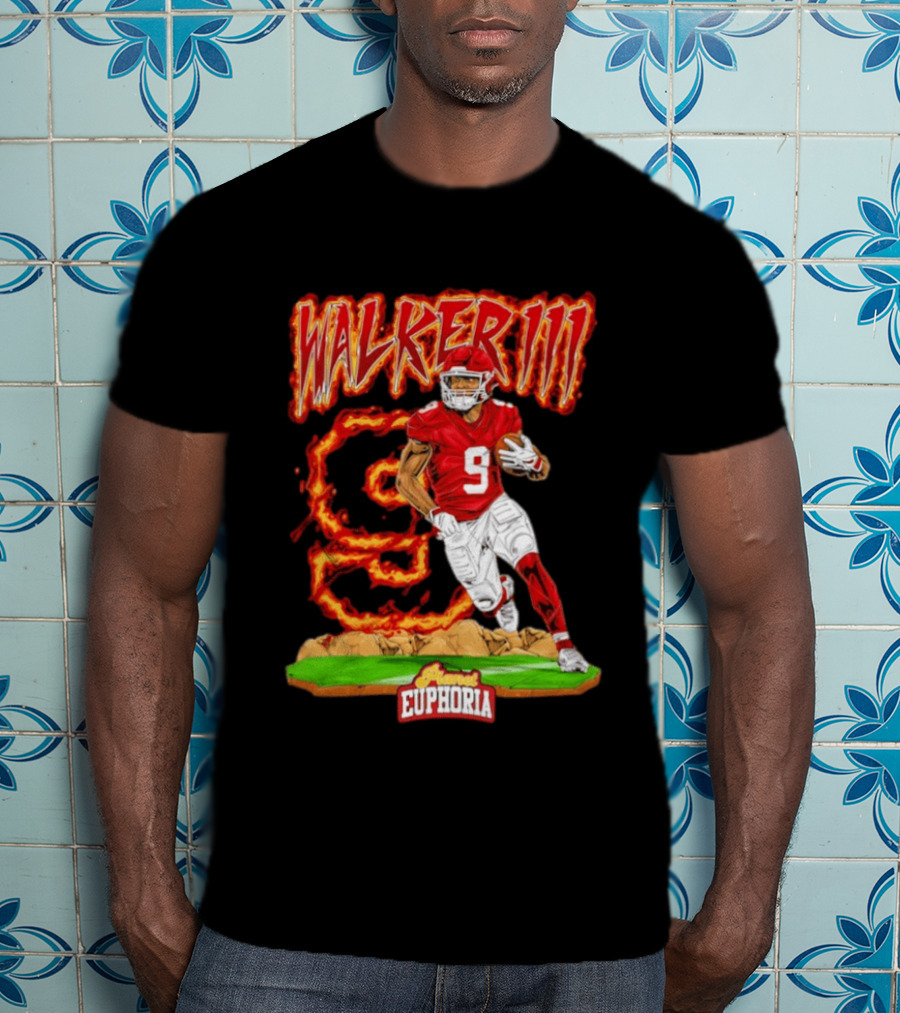 Walker III Kenneth 9 Kansas City Chiefs Flame Euphoria T-Shirt