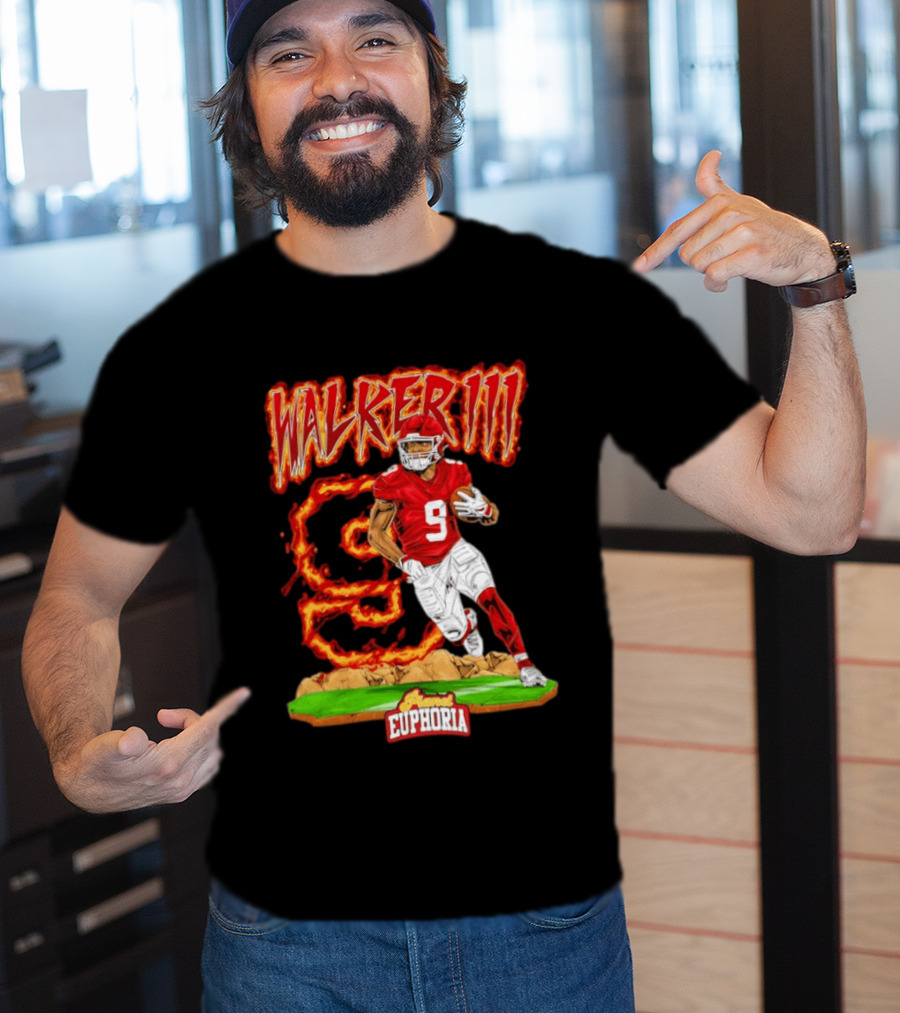 Walker III Kenneth 9 Kansas City Chiefs Flame Euphoria T-Shirt