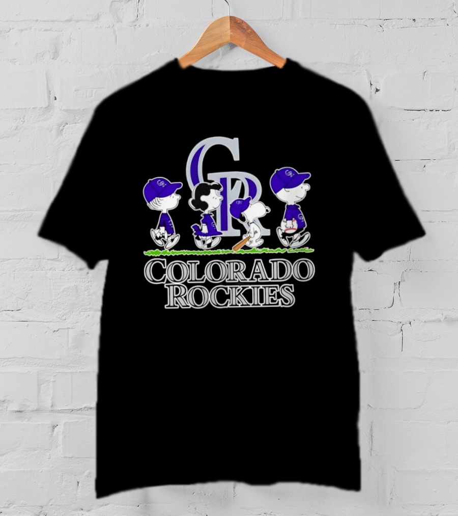 Colorado Rockies Snoopy Charlie Brown Lucy Linus Abbey Road 2026 T-Shirt