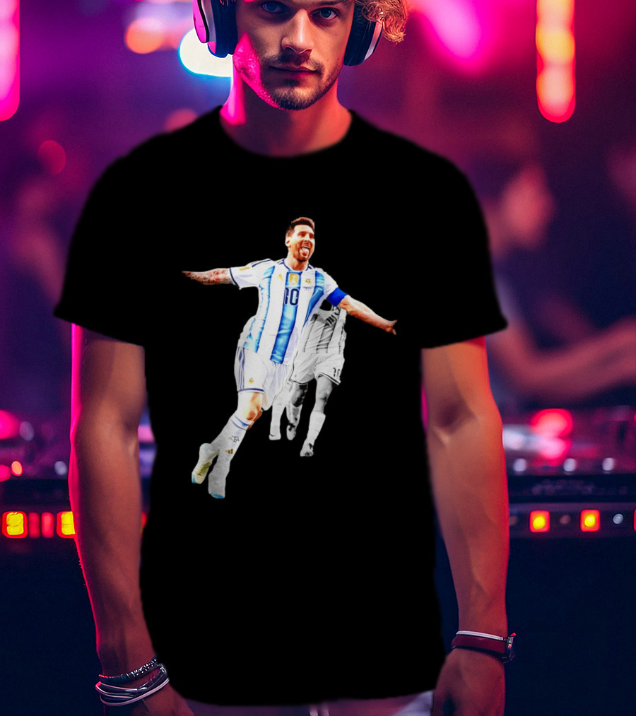 Lionel Messi Number 10 Argentina National Team Iconic Celebration T-Shirt