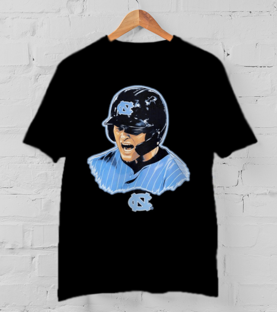 Macon Winslow North Carolina Tar Heels Baseball Player Helmet And Jersey T-Shirt