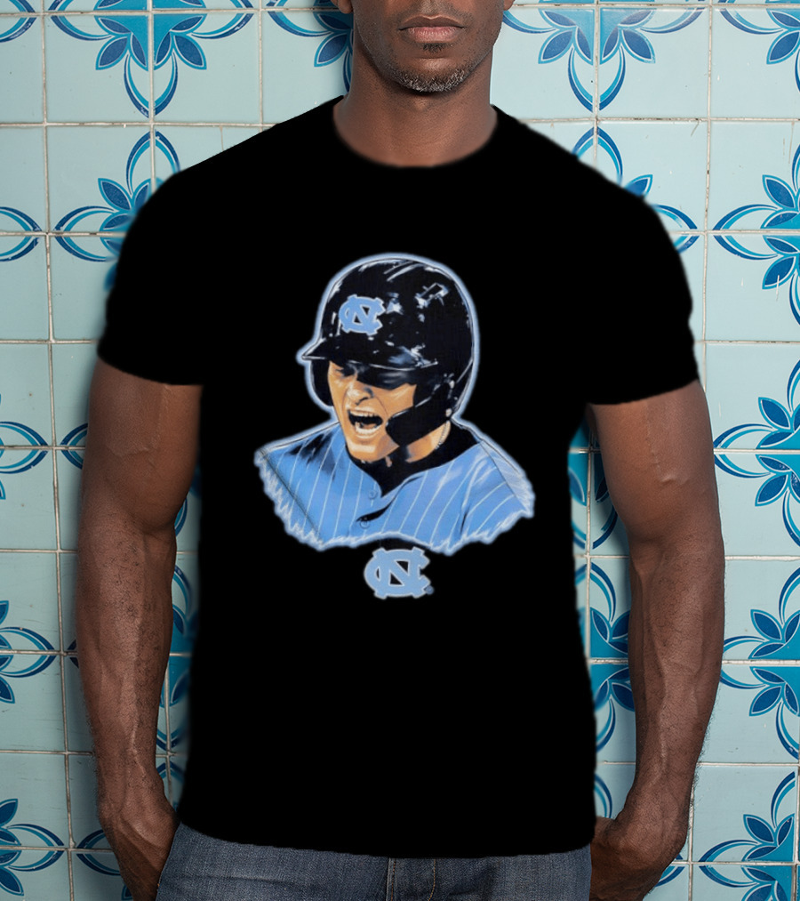 Macon Winslow North Carolina Tar Heels Baseball Player Helmet And Jersey T-Shirt