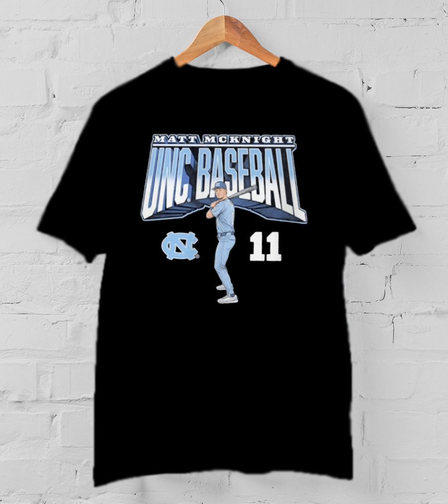 Matt McKnight UNC Baseball 11 Slugger Swing T-Shirt
