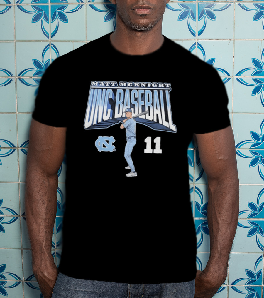 Matt McKnight UNC Baseball 11 Slugger Swing T-Shirt