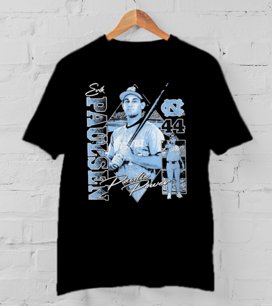 Erik Paulsen 44 UNC Paulie Power 90s Bootleg Baseball T-Shirt