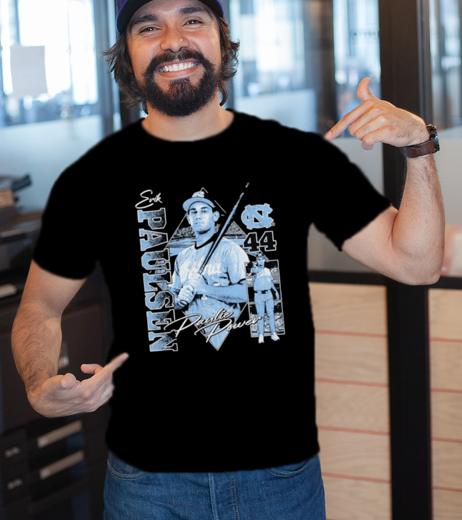 Erik Paulsen 44 UNC Paulie Power 90s Bootleg Baseball T-Shirt