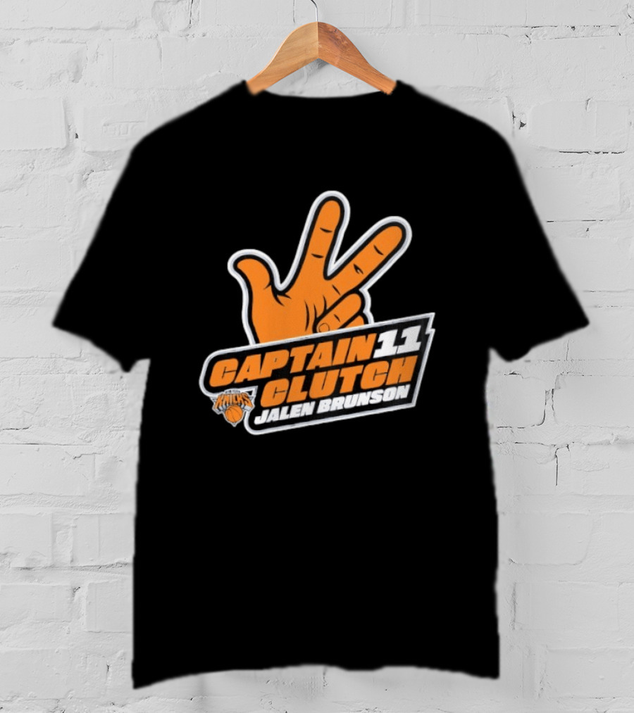 New York Knicks 11 Jalen Brunson Captain Clutch T-Shirt