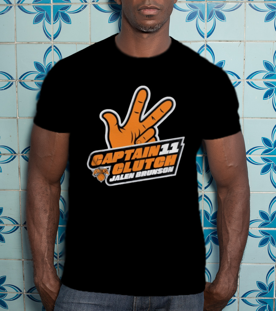 New York Knicks 11 Jalen Brunson Captain Clutch T-Shirt