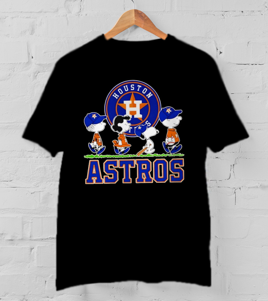 Houston Astros Snoopy Charlie Brown Lucy Linus Abbey Road 2026 T-Shirt