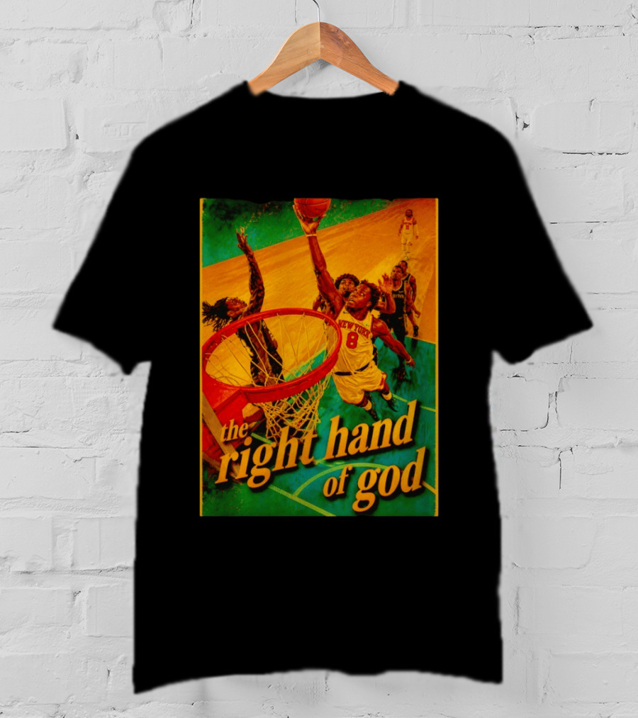 OG Anunoby New York Knicks Basketball The Right Hand Of God 2026 T-Shirt