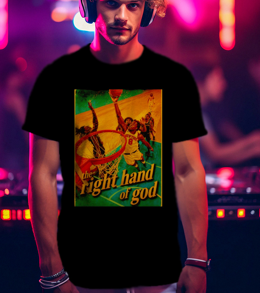 OG Anunoby New York Knicks Basketball The Right Hand Of God 2026 T-Shirt
