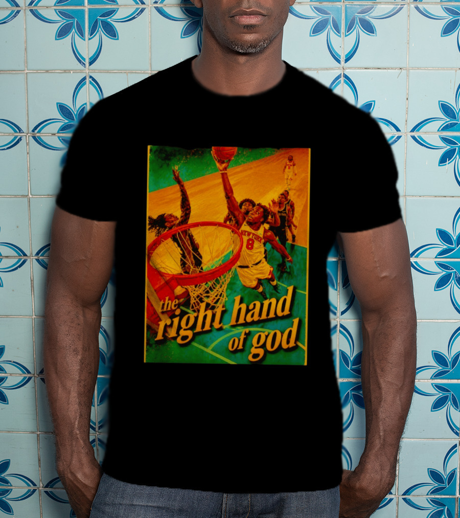 OG Anunoby New York Knicks Basketball The Right Hand Of God 2026 T-Shirt