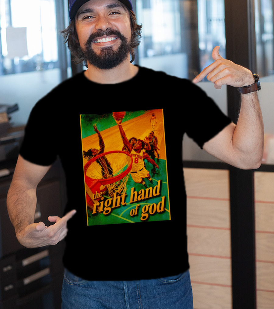 OG Anunoby New York Knicks Basketball The Right Hand Of God 2026 T-Shirt