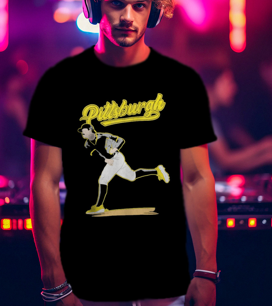 Pittsburgh Pirates Kent Tekulve Pitching Iconic Style Retro Baseball T-Shirt