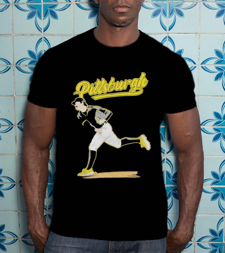 Pittsburgh Pirates Kent Tekulve Pitching Iconic Style Retro Baseball T-Shirt