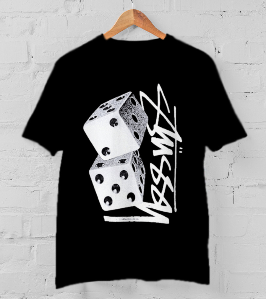 Pla Skateboarding Stussy Dice Stacked Six Side Metal T-Shirt