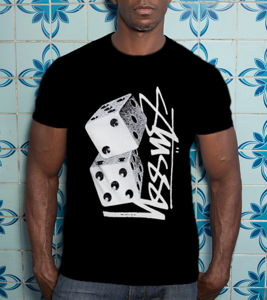 Pla Skateboarding Stussy Dice Stacked Six Side Metal T-Shirt