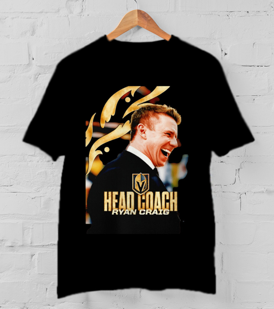 Head Coach Ryan Craig Henderson Silver Knights Golden T-Shirt