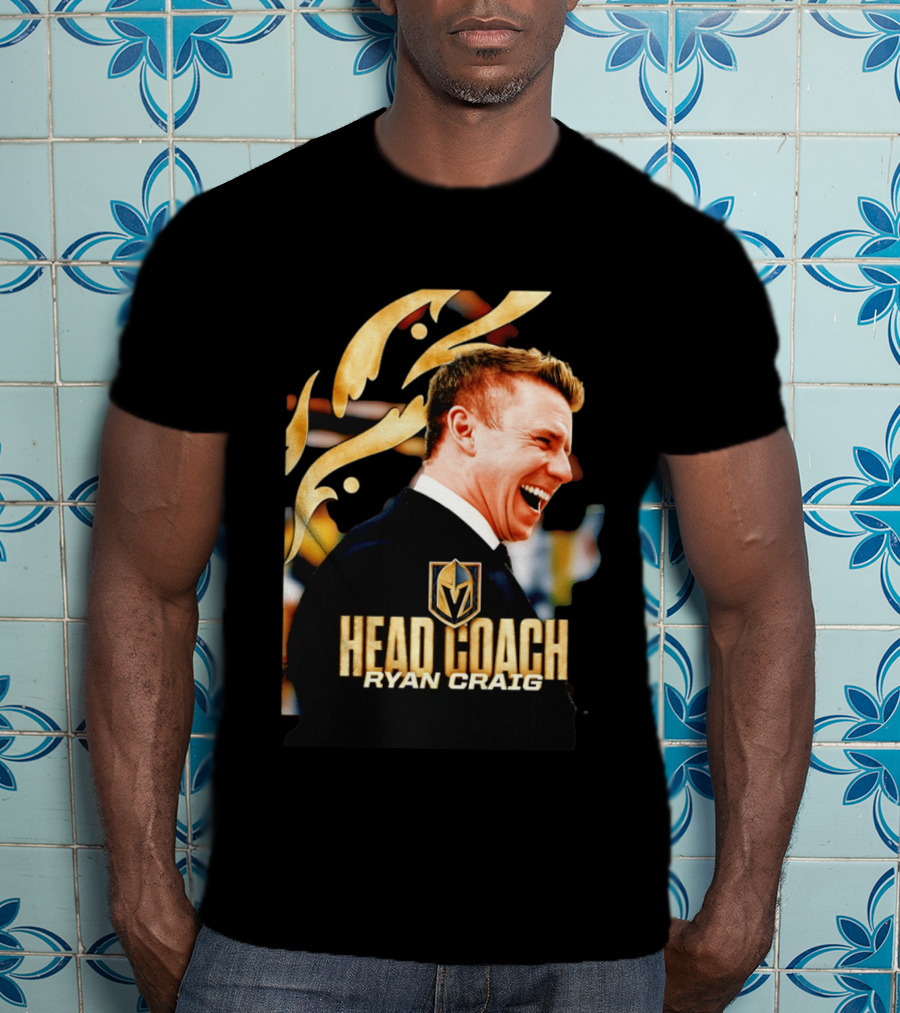 Head Coach Ryan Craig Henderson Silver Knights Golden T-Shirt