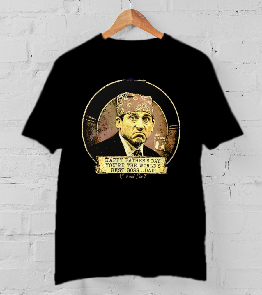 Happy Father's Day You're The World's Best Boss Dad The Office Prison Mike T-Shirt