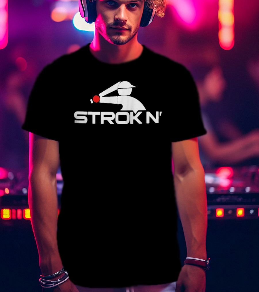Strokin' Batter Hitting Baseball Player T-Shirt