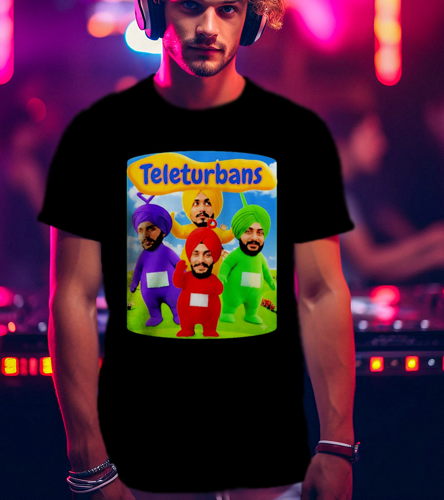 Teleturbans Colorful Characters Parody Featuring Turbans T-Shirt