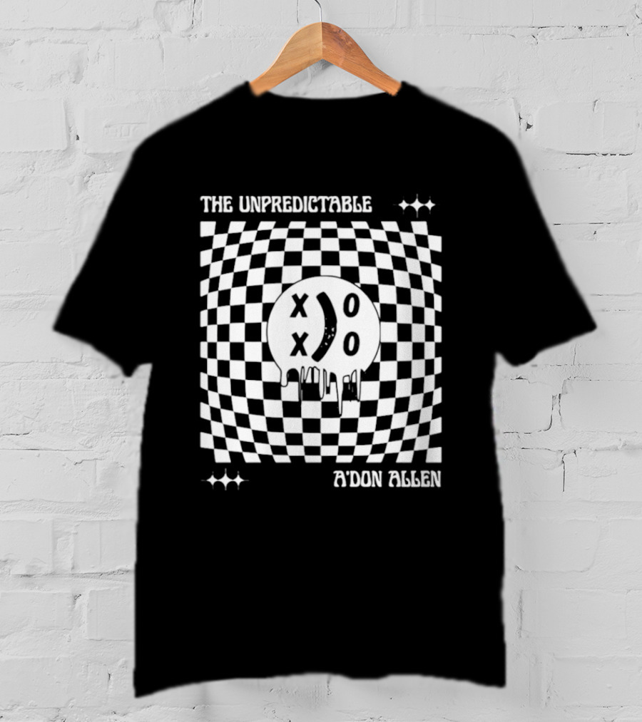 The Unpredictable A'don Allen XOXO Checkered Smiley Face T-Shirt